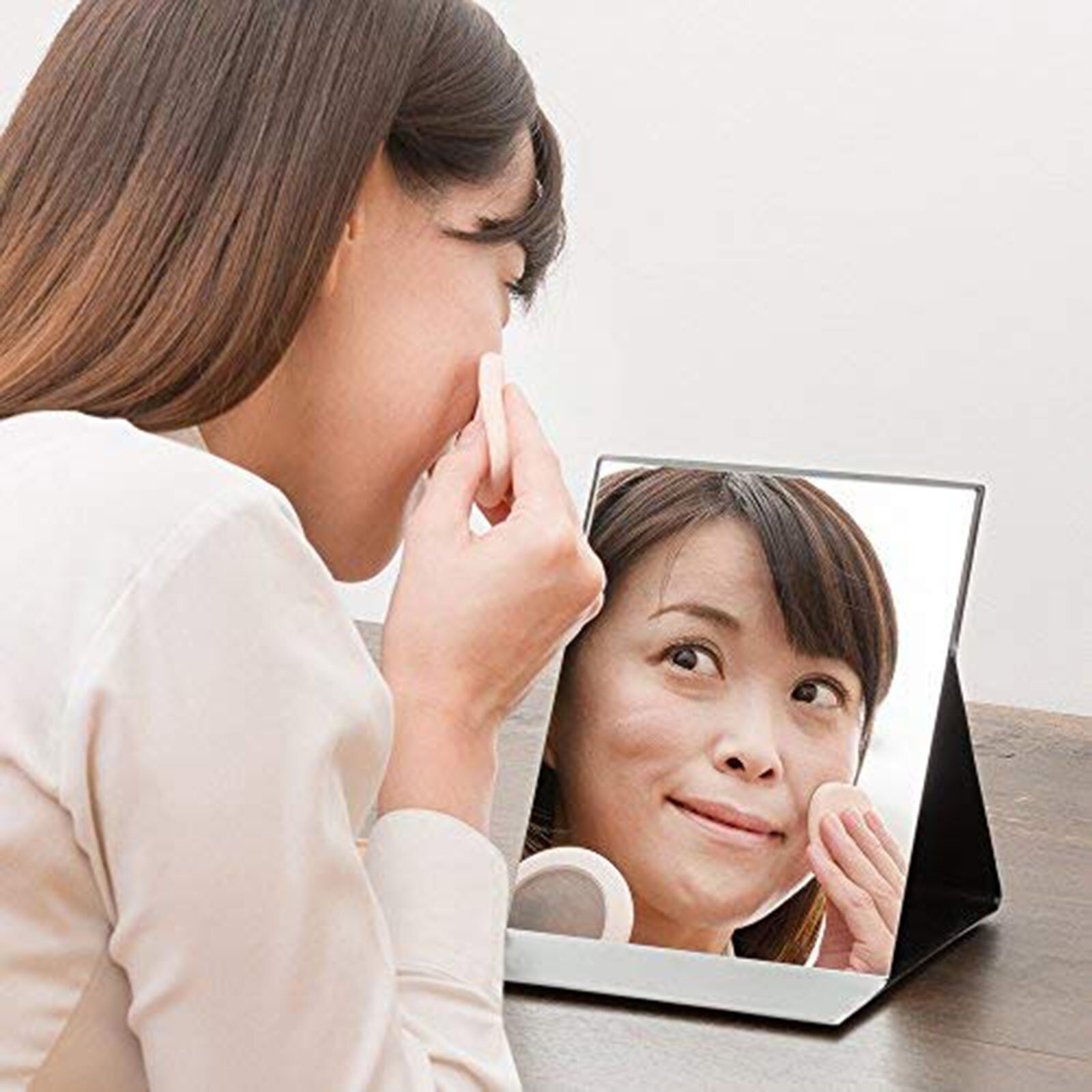 Ultra-thin Folding Make Up Mirror Folding Convenient Mirror Modern Student Beauty Mirror Makeup Folding Cosmetic Mirrors