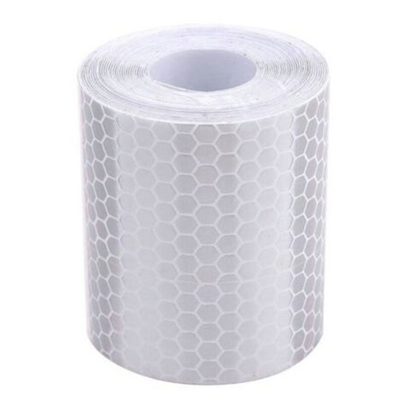 Reflective Tape 5 X 100cm Self Adhesive Shining Reflective Safety Warning Tape for Car Shining Reflective Safety Warning tapes: White