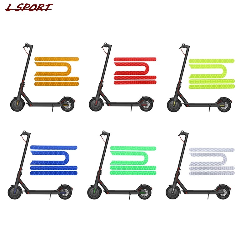 4Pcs/set Electric Scooter Reflective Stickers For M365 Reflective Sticker For Safety Night Riding Cycling Scooter Parts