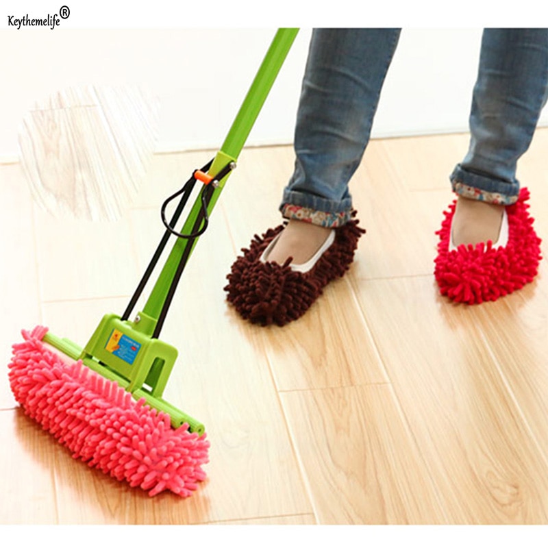 1Pcs Badkamer Vloer Schoenen Covers Top Speciale Aanbieding Polyester Effen Dust Cleaning Mop Slipper Cleaner Schoen