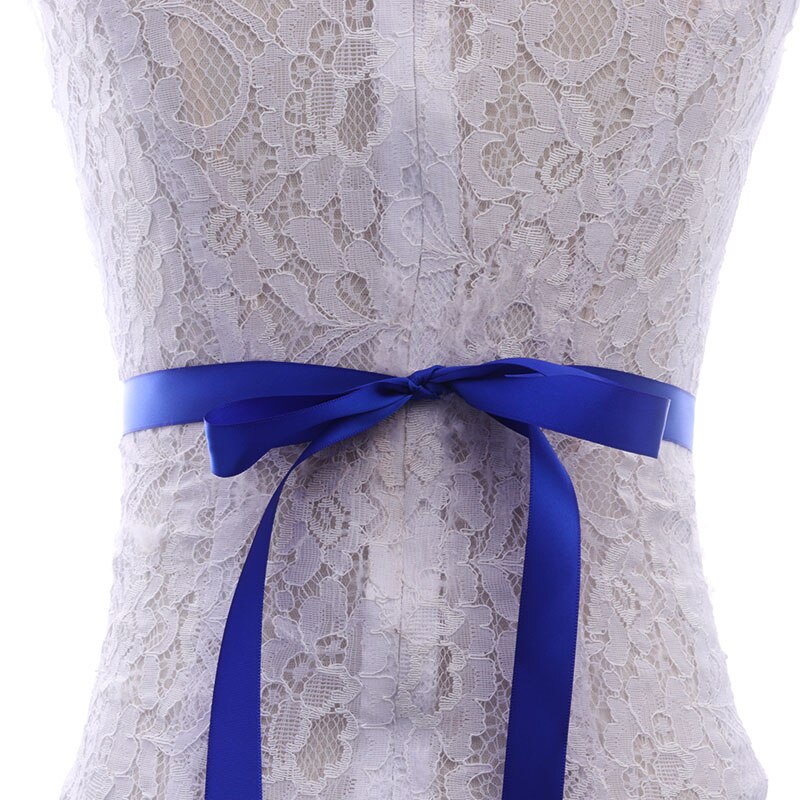Missrdress crystal pearls bryllup bælte diamant brude bælte sølv rhinestones bælte sash til brude brudepige kjoler  jk847: Kongeblå