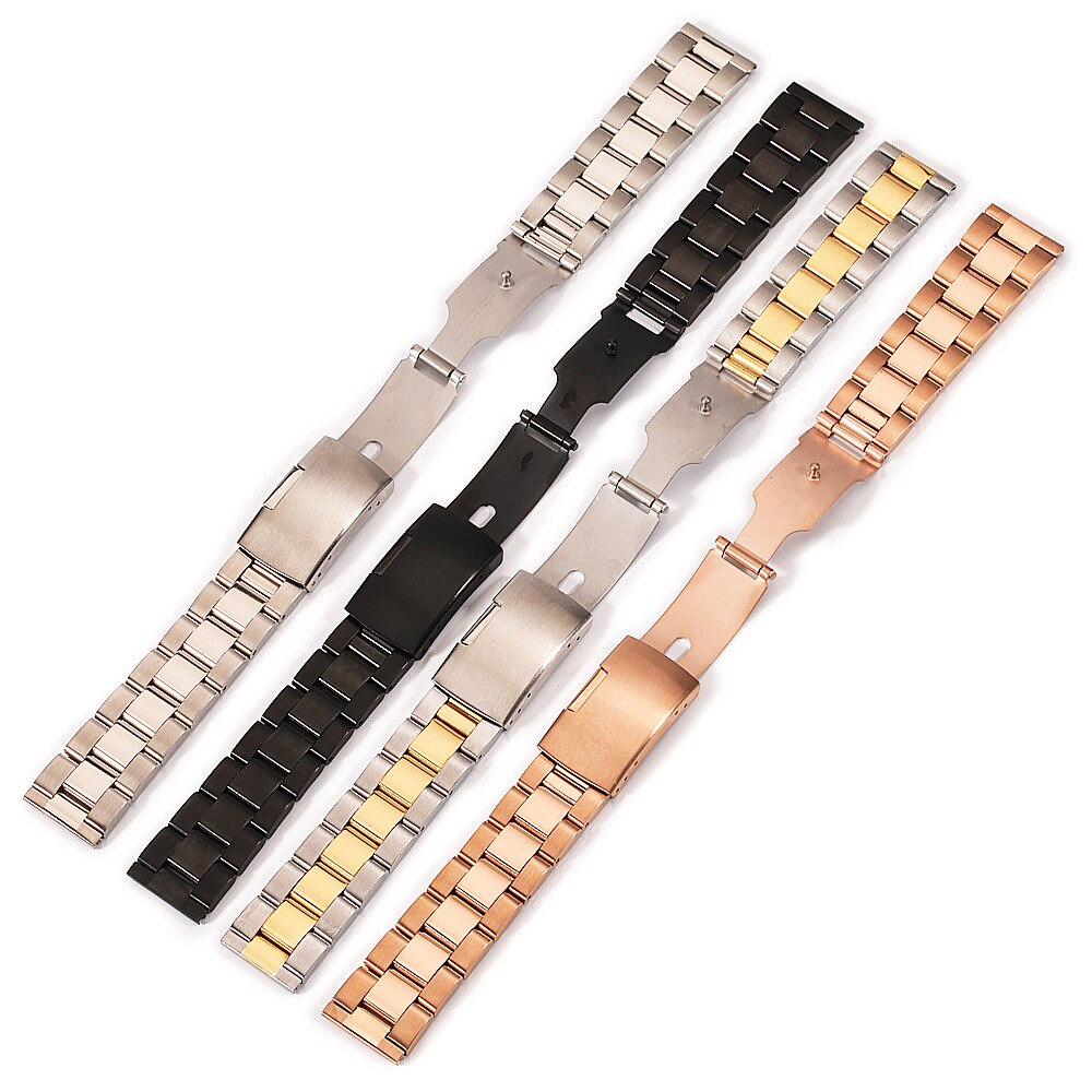 DAHASE Stainless Steel 18mm 20mm 22mm 24mm 26mm 28mm 30mm Watch Band Solid Classic General Metal Strap Watchband Belt OL3Z