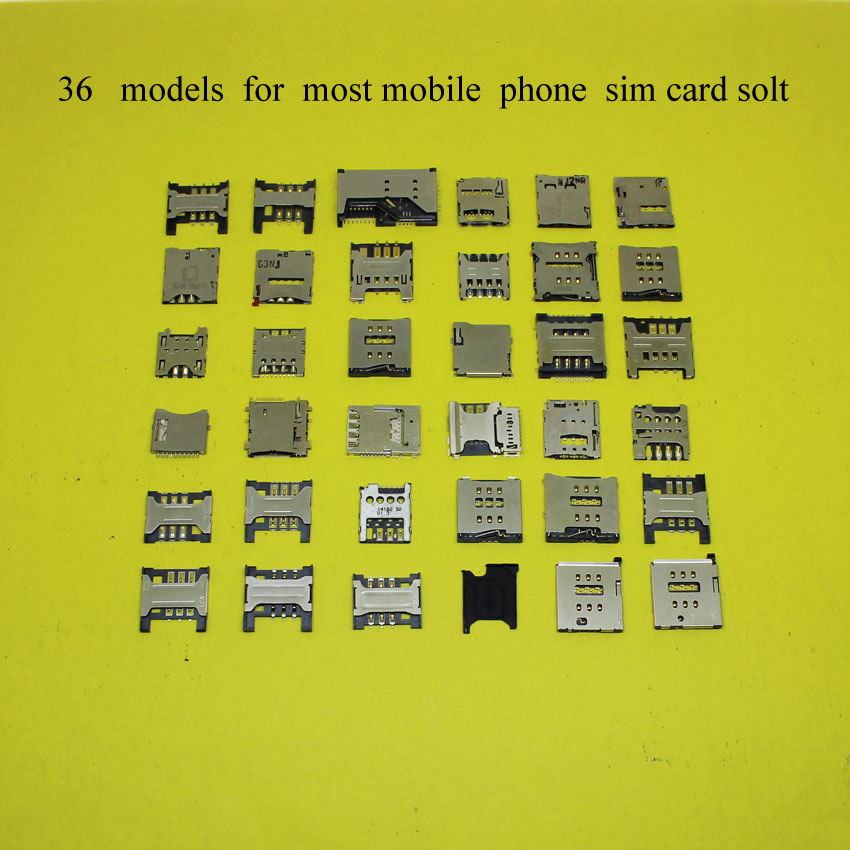 36 modellen, elk voor meest mobiele telefoon sim SD TF geheugenkaart socket houder lade slot, voor Apple 4 5 5 s 6/lenovo/voor Nokia Sony 36L