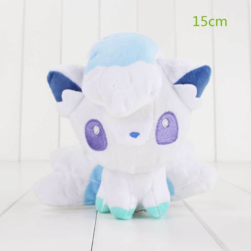 13-33cm eevee murloc plush cartoon doll toys Jigglypuff Chansey Zygarde Pikipek Goomy white Alola Vulpix Rotom Growlithe dog toy: white Alola Vulpix