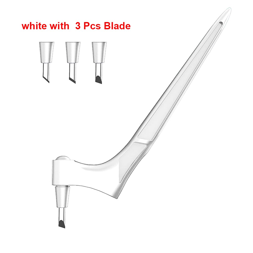 360°Rotating Carving Knife Leather Cutting Tool DIY Art Pen Stainless Steel Plastic Leathercraft Sculpture Engraving PaperCutter: White