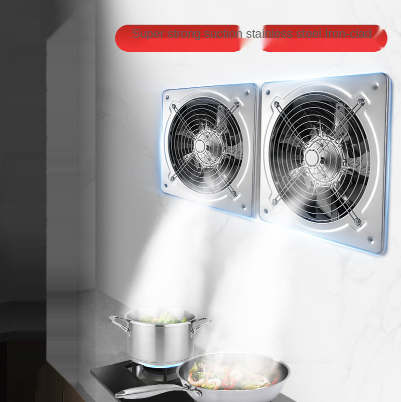 6''7''8'' Exhaust Fan Home Bathroom Toilet Kitchen Low Noise Ventilator Wall Mounted Extractor Pipe Ventilation Fan