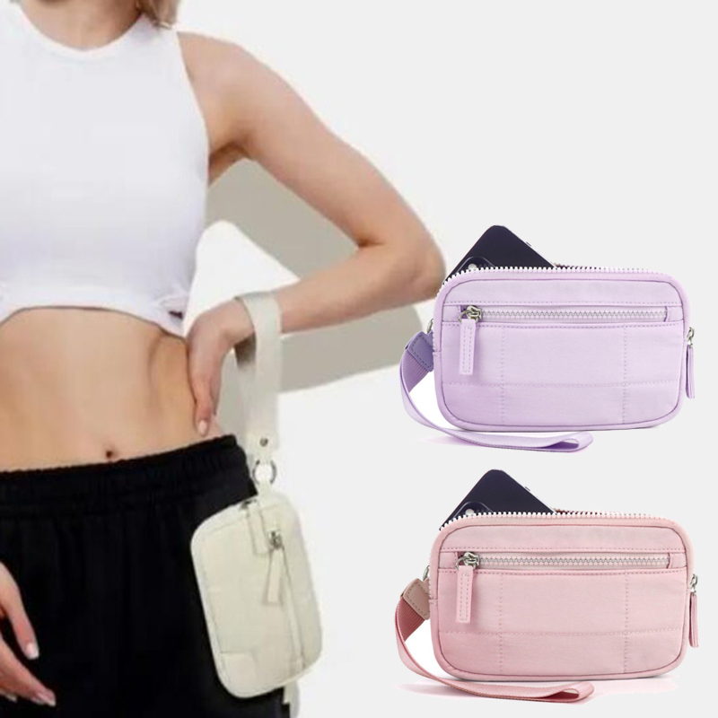 Puffer Wristlet Wallets For Women, Nylon Quilted Wallet With 3-Zipper Purse For Travel Credit Card Holder Phone Organizer