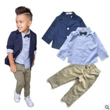 Trajes formales para niños y bodas, traje de cumpleaños de viento británico, traje de caballero, ropa de disfraz, blazer + Pantalones + camisa