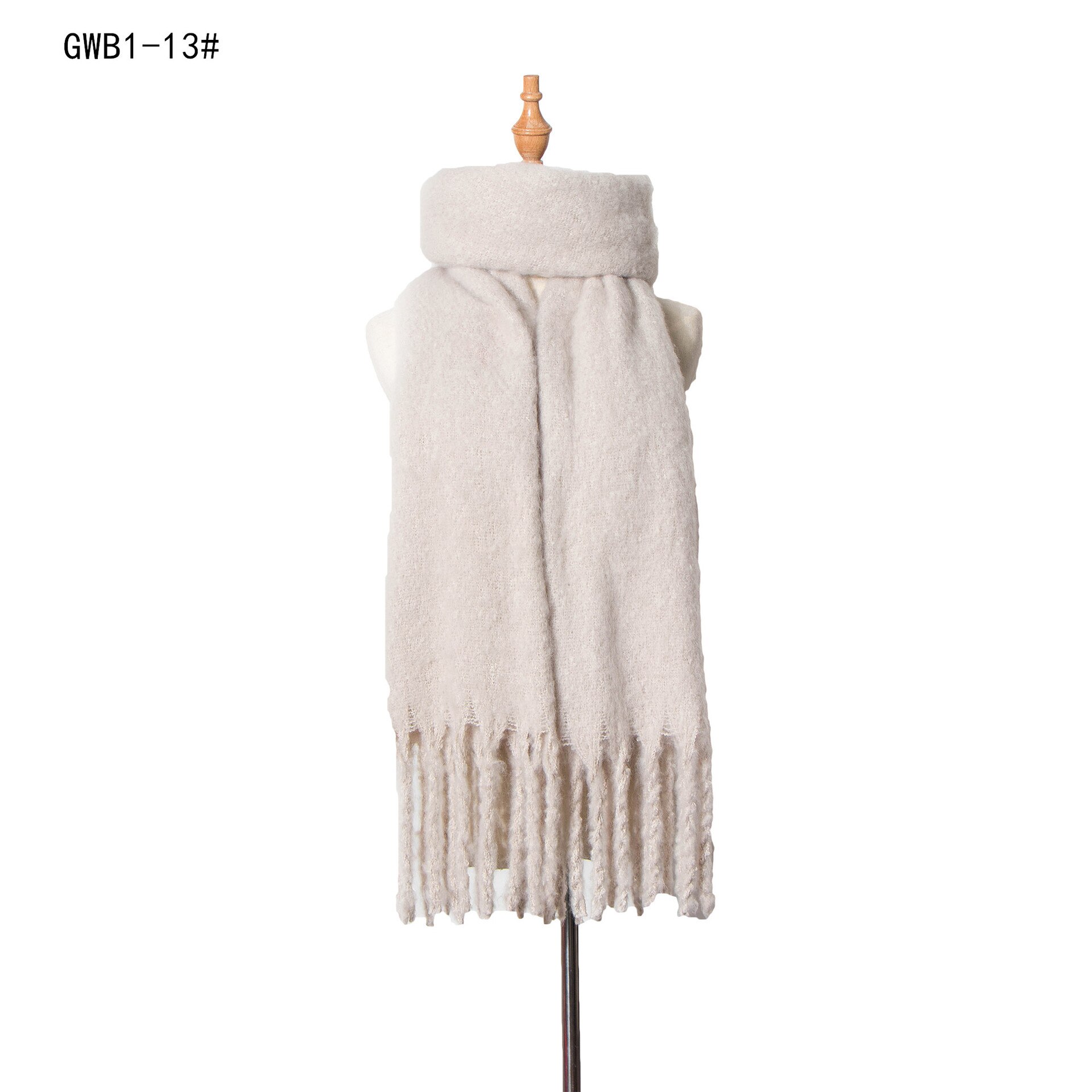 DIANRUO doux cachemire tricot écharpe pour les femmes hiver foulards Hijab solide Pashmina dame châle envelopper Double face écharpes Q351: GWB1-13