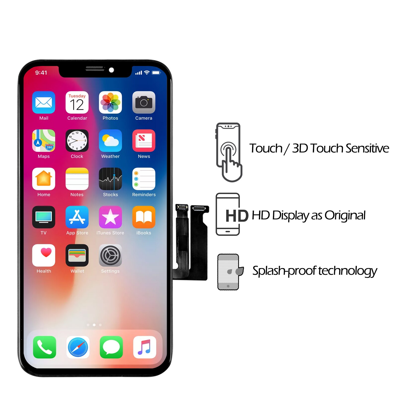 iPhone XR LCD Screen Replacement Touch Digitizer Screen 3D Touch with Tools A+++ LCD Screen for iPhone XR