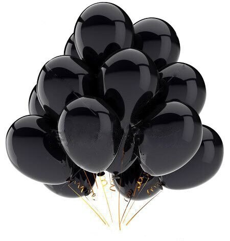 Ballons gonflables à Air et à hélium en Latex, 20 pièces, 12 pouces, or, argent, noir, pour décor de fête de mariage, fournitures pour enfants: Black