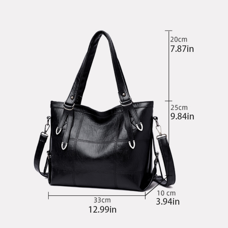 Bolso de hombro para mujer, bolso para mamá, piel sintética suave, cierre con cremallera, uso diario o trabajo estilo casual