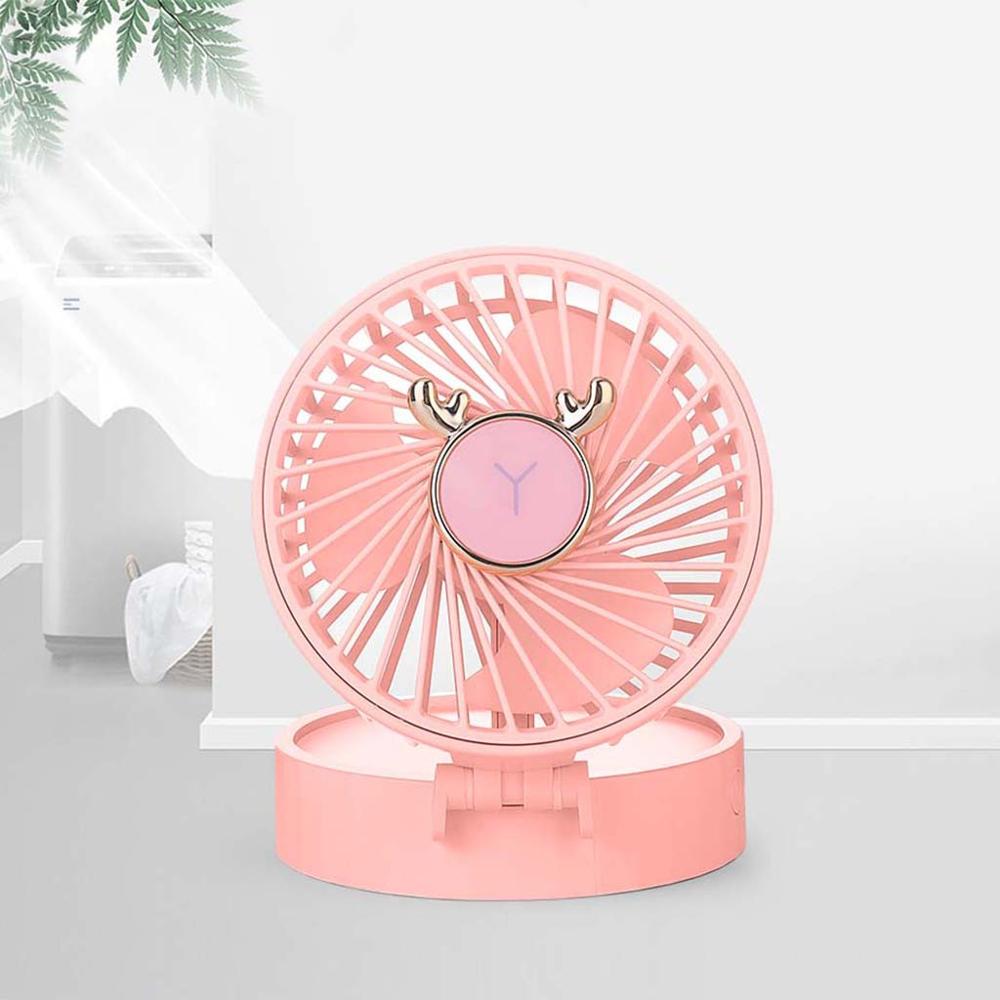 Sommer Sport Fan Neue Tragbare Seil Fach Fan USB Ladung Geschwindigkeit Einstellbar 3 Geschwindigkeit Hängen Fan Hängende Hals Mini kühlung: Rosa
