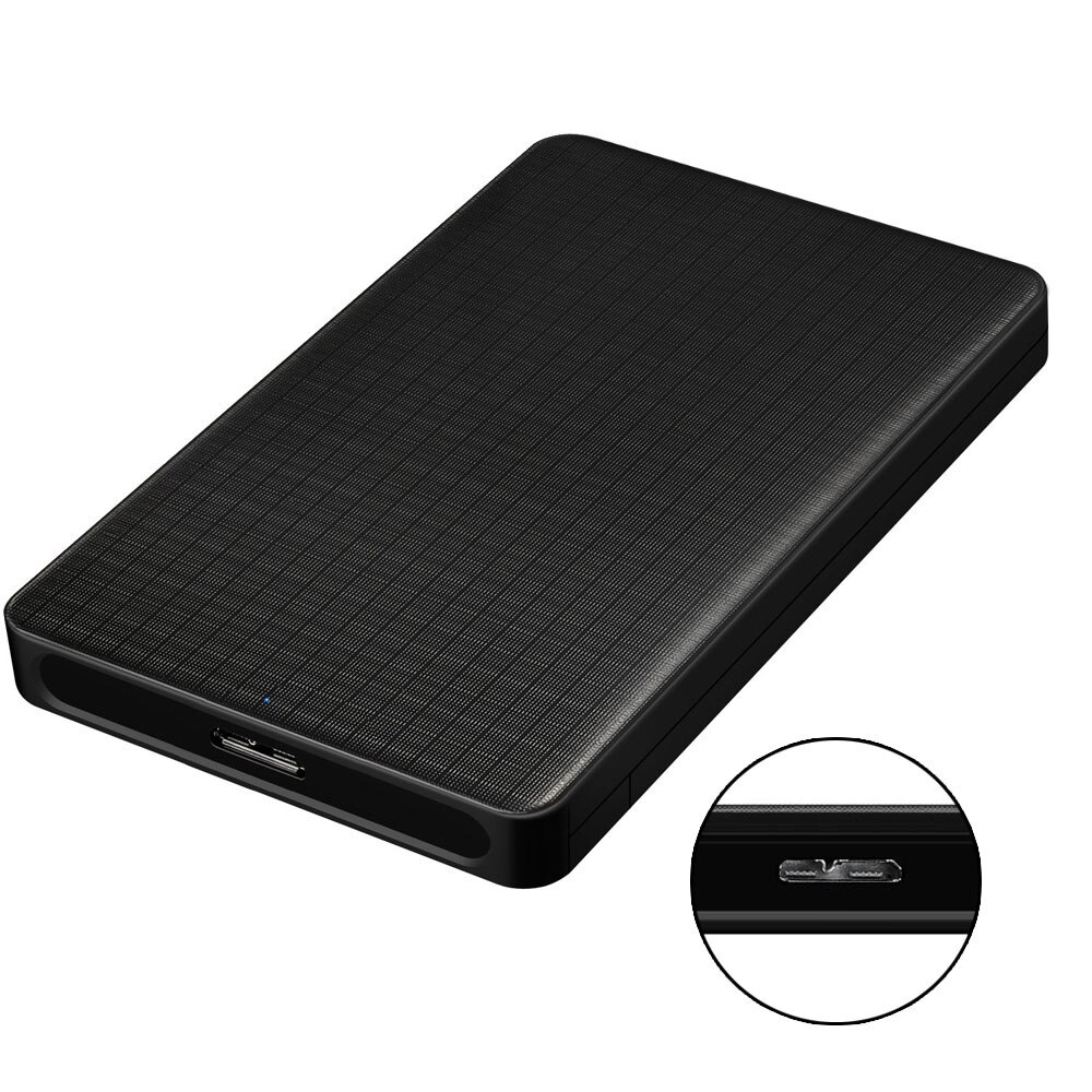 Moda abs 2.5 &quot;usb 3.0 sata caixa hdd, disco rígido externo hdd capa preta