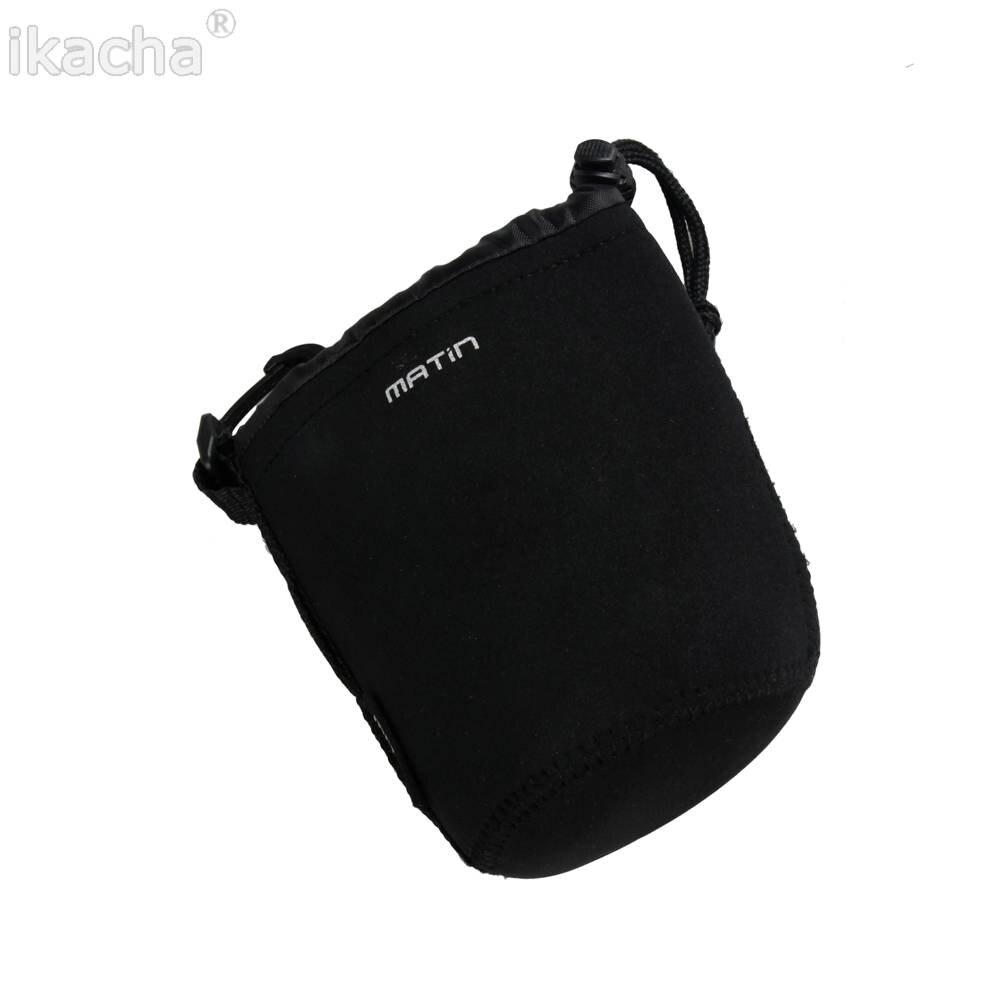 Waterproof Universal Matin Neoprene Soft Video Camera Lens Pouch Bag Case Full Size S M L XL For Canon Nikon Sony Black: M Size
