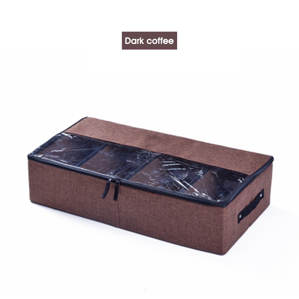 Non-Woven Family Save Space Bed Under Closet Storage Box Clothes Divider Organiser Quilt Bag Holder Organizer Fast Ship: Deep Coffee