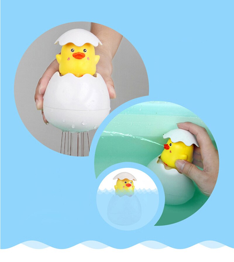 Kids Bath Toys Baby Cute Duck Penguin Egg Water Spray Sprinkler Bathroom Sprinkling Toys Beach Shower Swimming Toddler Toys