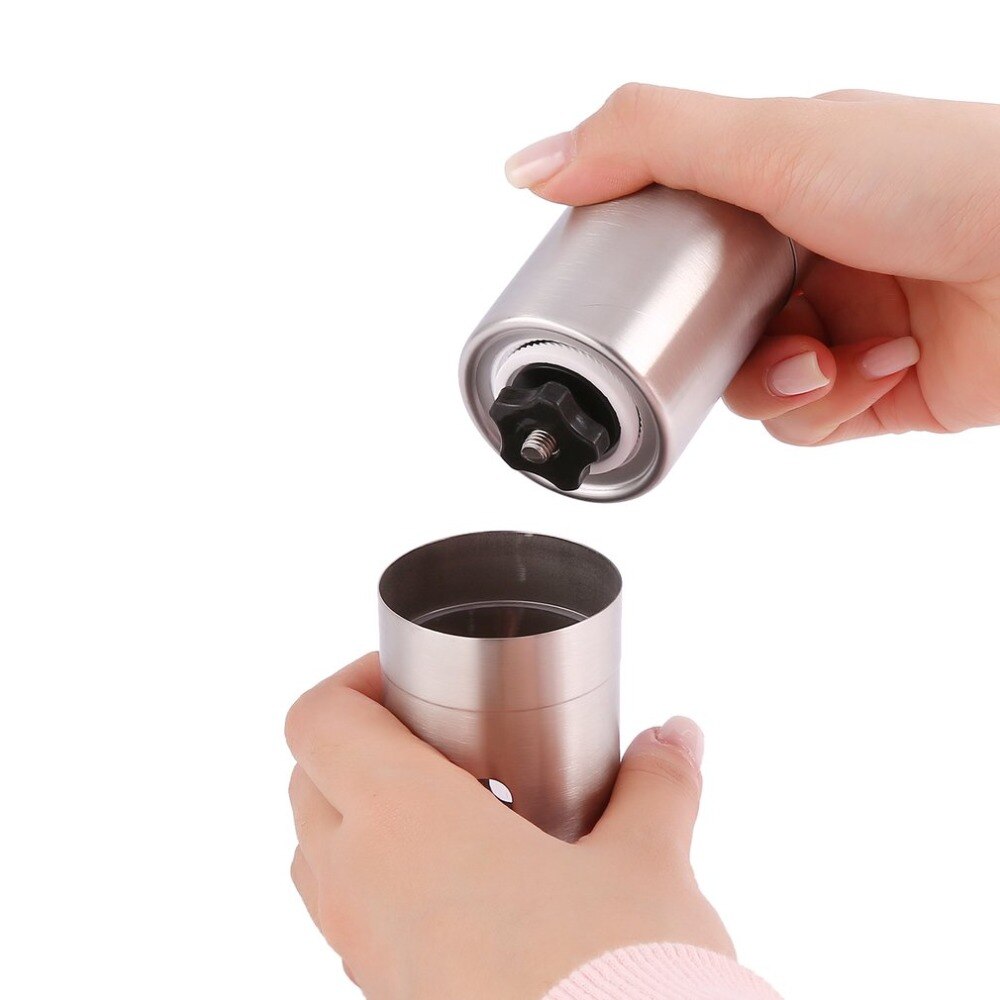 Metall kaffekvarn mini rostfritt stål manuell handgjorda kaffebönor burr kvarn kvarn kök kaffeverktyg krokuskvarnar