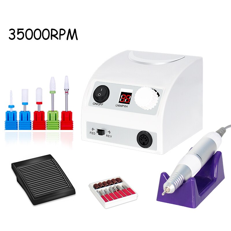 Elektrische Nail Boor Machine 35000Rpm Nail Art Equipment Manicure Machine Accessoire Elektrische Nagelvijl Nail Boor Tool