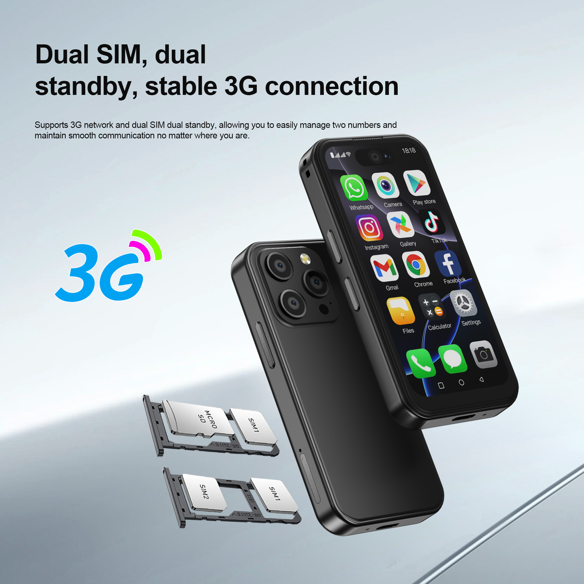 SERVO 16Profi 3G Mini-Smartphone Android-System 16 GB Rom abspielen Geschäft WhatsAPP WiFi Hotspot GPS 2 SIM 3,75 Zoll kleines Smartphone 2800 mAh