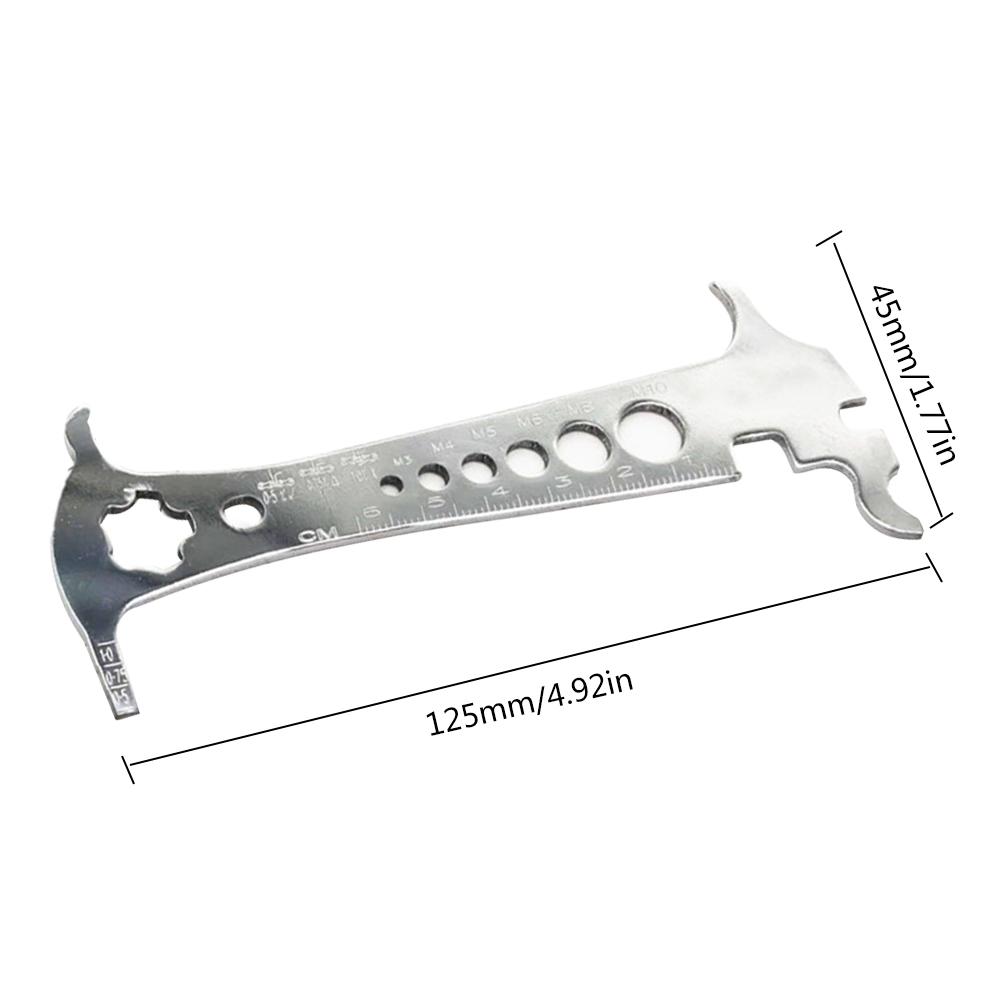 6 In 1 Bicycle Chain Checker MTB Road Bike Gauge Tool Wear Gauge Calipers Measuring Screw Chain Hook Cycling Accessories