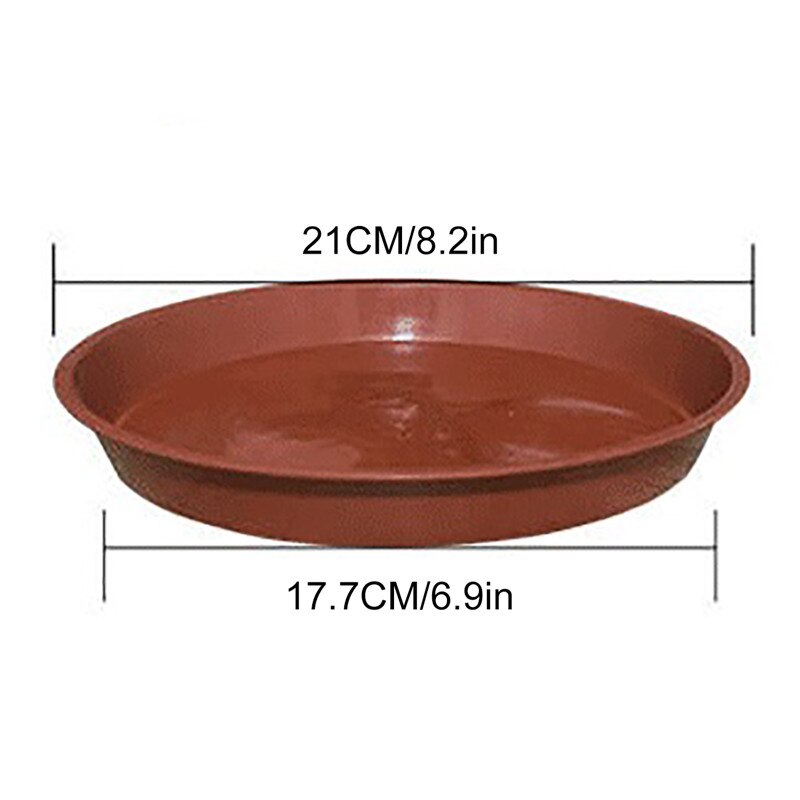 1 st diameter 21cm röd plast trädgård blomplanta kruka fat rund botten planteringsbricka jjjyl 170