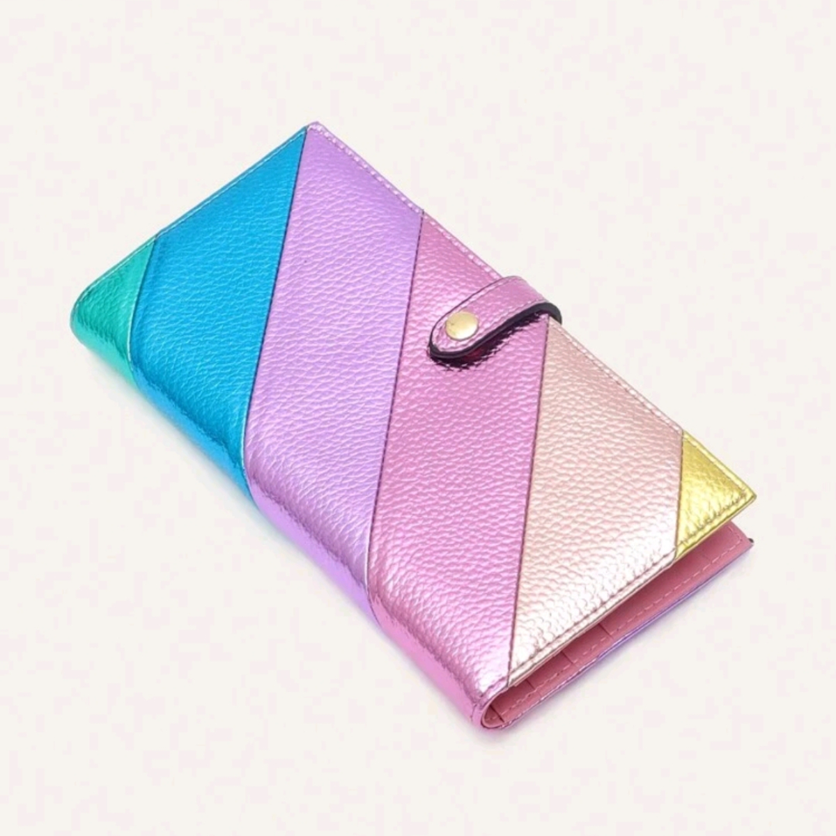 Fashionable style colorful ladies high-end striped avant-garde dinner wallet clutch: Pink