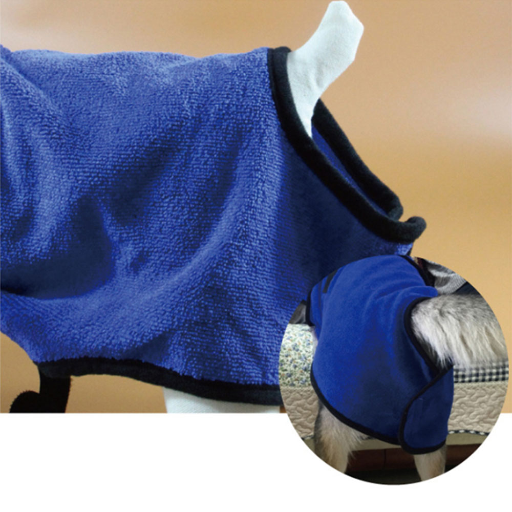 Peignoir Super absorbant en microfibre pour chien et chat, épais, serviettes de bain pour animaux de compagnie