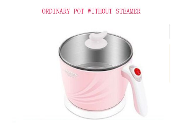 Electric Cooker Boiling Pot Noodle Maker Mini Hotpot Porridge Soup Cooking Machine Stainless Steel Non-Stick Pan 1.2L