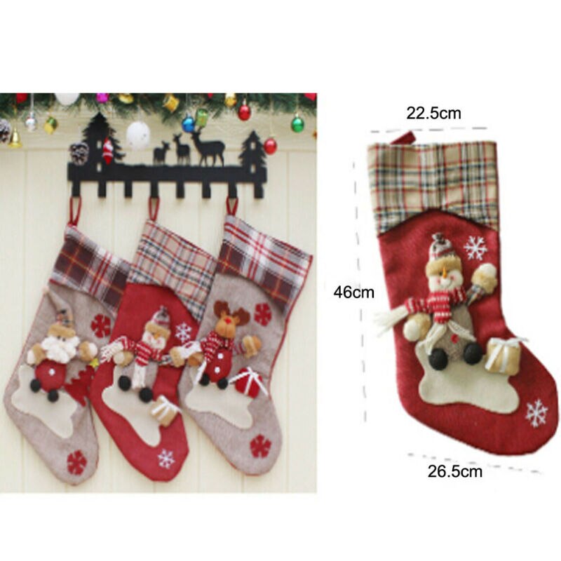 Kerstmis kerstsok mini sok kerstman snoepzak hangende decoratie kerst schattige kousen