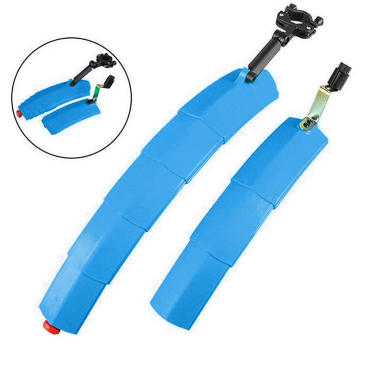 26 Inch Fiets Spatbord Set Voor Achter Wiel Fiets Spatbord Verstelbare Vleugels Voor Fiets Road Fiets Spatborden Fietsen: Sky Blue