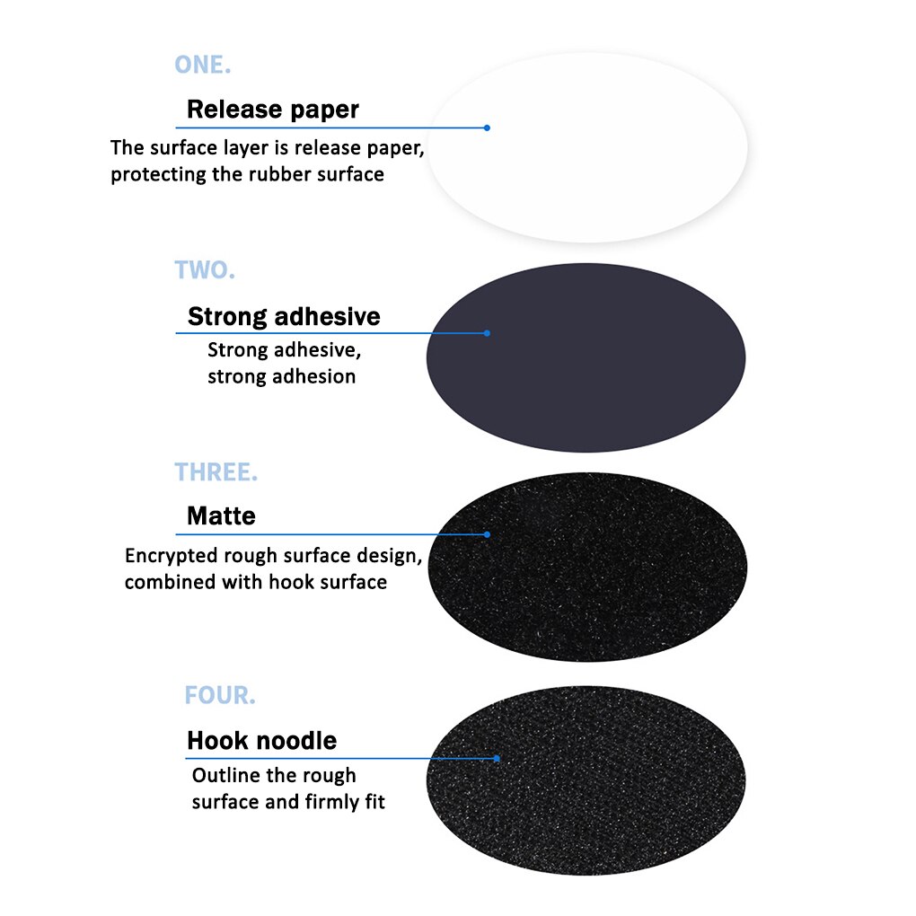 Antislip Vloermat Plakband Pad Tapijt Tapijt Grijper Coin Ronde Vormige Pad Montage Tape