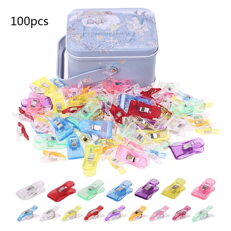 Juego de Clips multiusos para Patchwork, costura, Quilting, ceñido, manualidades, 100 unidades: 8 100pcs