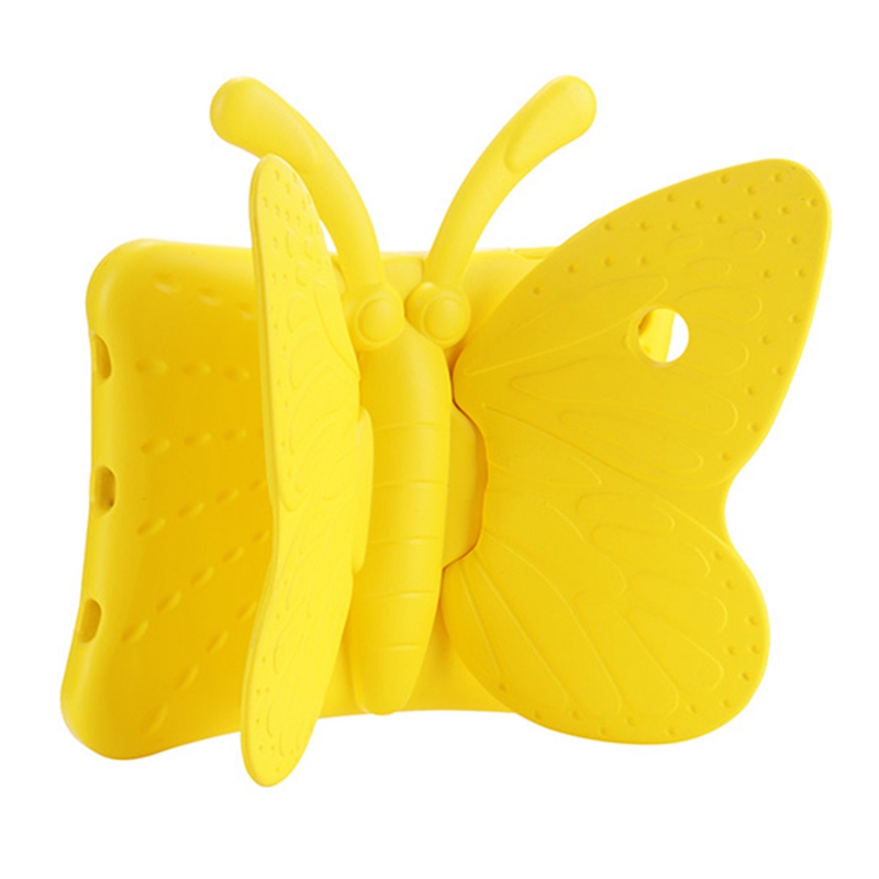 Case for ipad air /Air 2 / ipad pro 9.7 butterfly EVA cover with stand Silicone para shell coque for ipad case: YELLOW