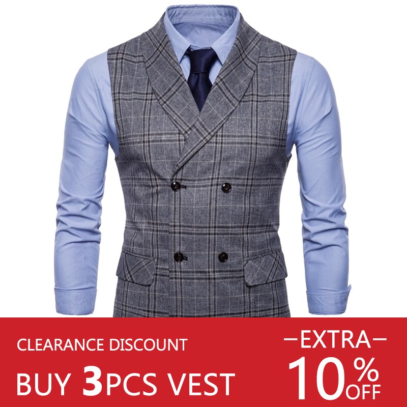 Jurk Vesten Voor Mannen Slim Fit Heren Pak Vest Mannelijk Vest Gilet Homme Casual Mouwloze Formele Zakelijke Jas