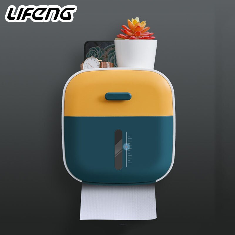 Muur Gemonteerde Toiletrolhouder Dragende Toiletpapier Dispenser Waterdichte Papier Opslag Thuis Badkamer Accessoires