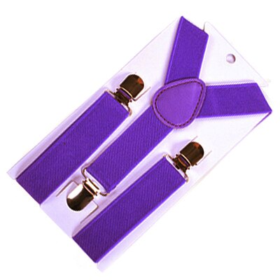 1Pc Soild Kleur Kinderen Riem Verstelbare Bretels Baby Jongens Meisjes Bretels Clip-On Y-Back Braces Elastische kids: Purple