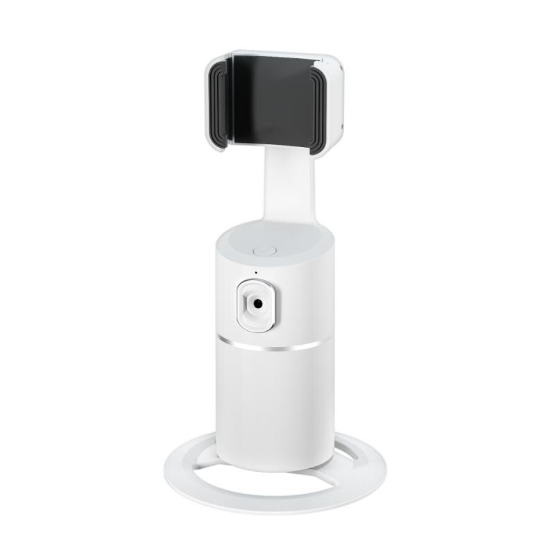 Smart AI Mobile Phone Tracking Stand Smart 360°Rotation Face Tracking Holder Selfie Stick&amp;Handheld Gimbal Stabilizer For Phone: white