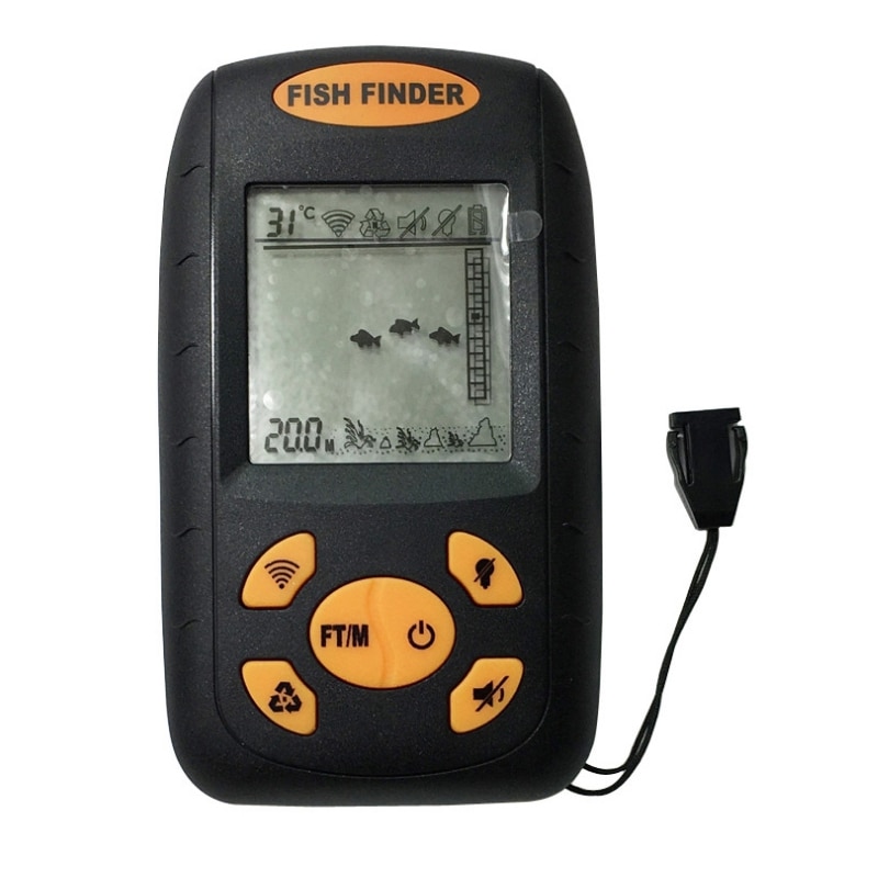 Sonar buscador de peces transductor de alarma con Sensor de Sonar de profundidad de pesca