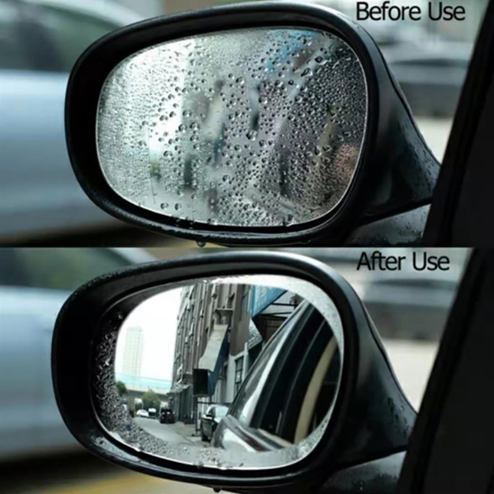 2 uds espejo retrovisor de coche película transparente impermeable a prueba de lluvia niebla película protectora para espejo pegatina de coche