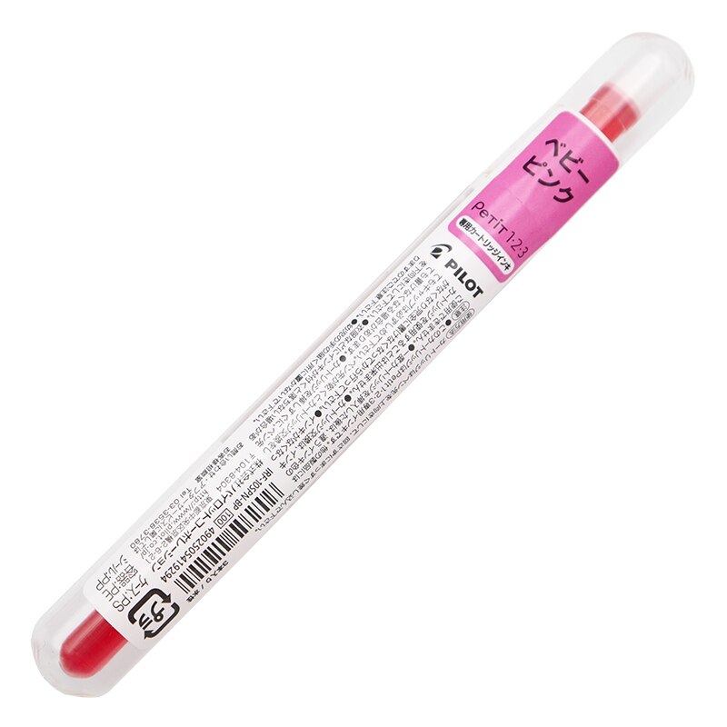 Kawaii pilotpenna spn -20 mini reservoarpenna fin spets 0.3mm genomskinlig färgglad bläck student skrivartillbehör barn wrting: 3 rosa patroner