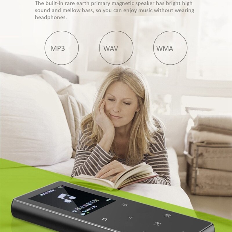 K1 Music Player 1.8 Inch Color Sn MP3 Zinc Alloy Bluetooth MP4 Video Player with FM Radio Function