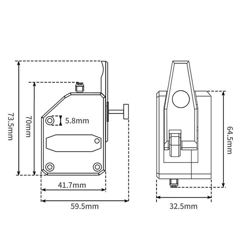 Parti della stampante 3D per MK8 Estrusore clone doppio unità Estrusore Aggiornamento Bowden Estrusore diretto Filamento da 1,75 mm per CR10 Ender 3 pro