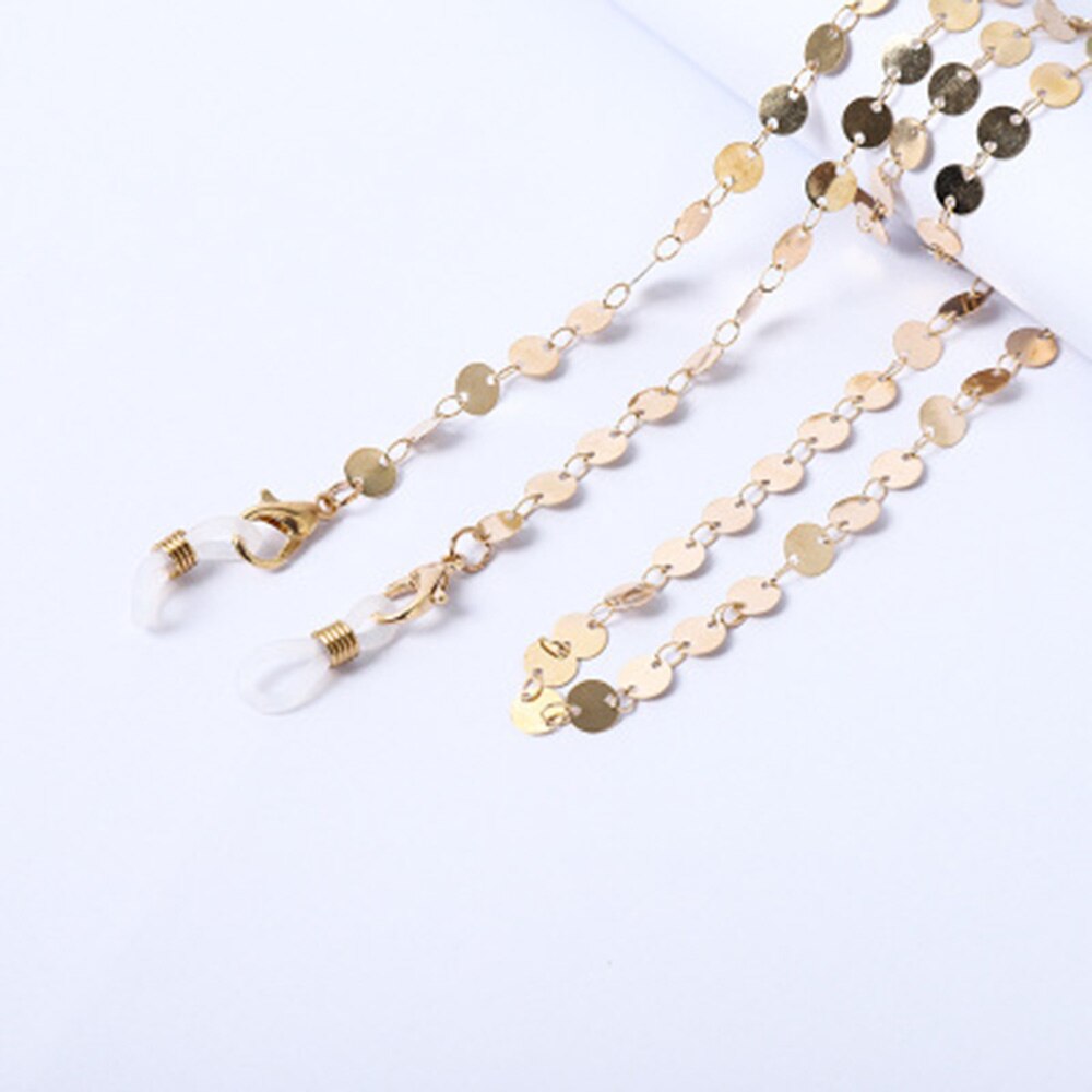 Cadena de cristal antideslizante para mascarillas Unisex, cadena de 70cm para máscara facial, collar de correa, soporte para gafas, cordón para cuello y gafas de sol, Unisex, chico y Mujer: 2