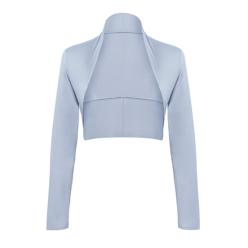 Ballet Tops Long Sleeve Dance Shawl Athletics Practise Training Wrap Coat Woman Shirt Black Adults Dance Costumes: S / Azul