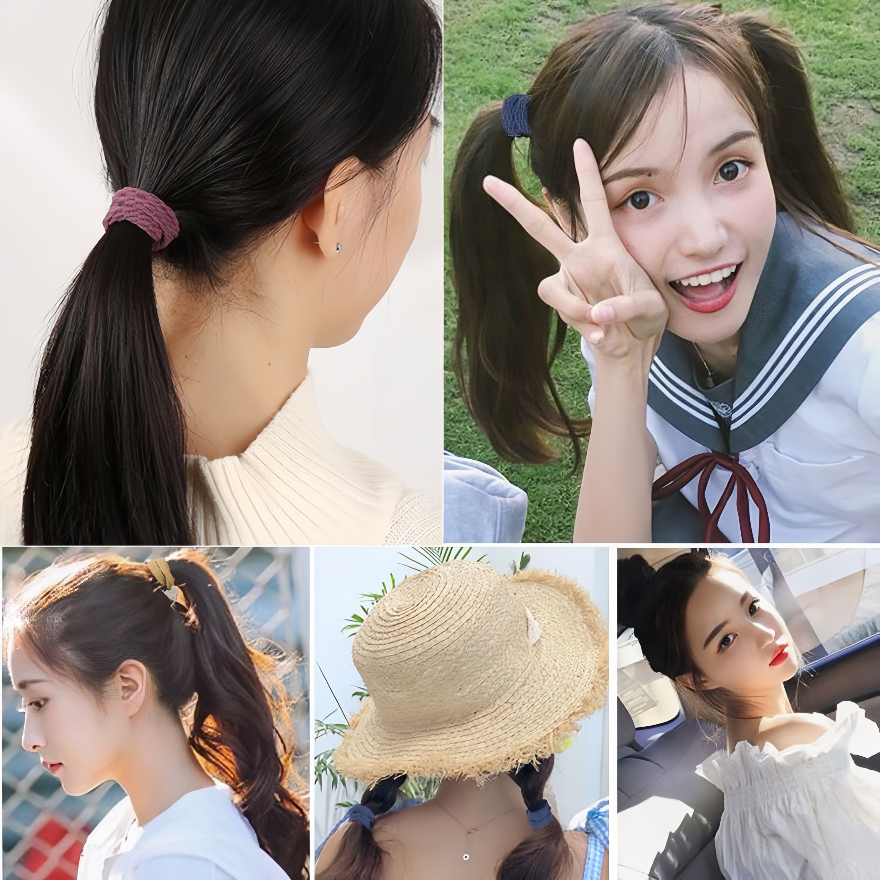 Diademas elásticas básicas simples para mujer y niña, lazos, coleteros, bandas de goma, diadema de , accesorios para el cabello,