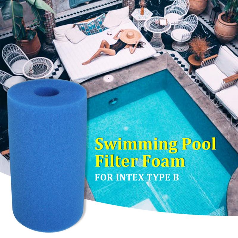 Søjle pool filter skum vaskbar spa holdbar sommersvømning rengøringsværktøj genanvendelige reservedele badekar til intex type b