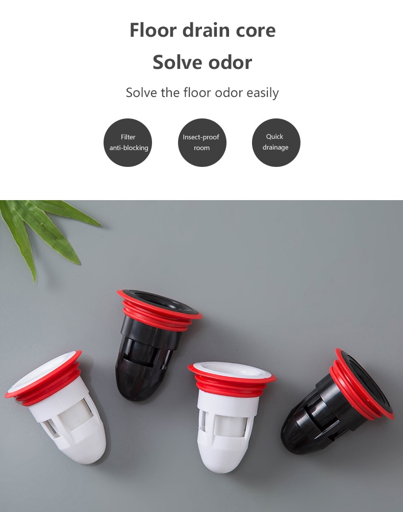 Floor Drain Deodorant Sealing Anti-odor Silicone Core Sewer Pipe Seal Leak Ring Core Tools Bathroom Kitchen Cleaning Accessories