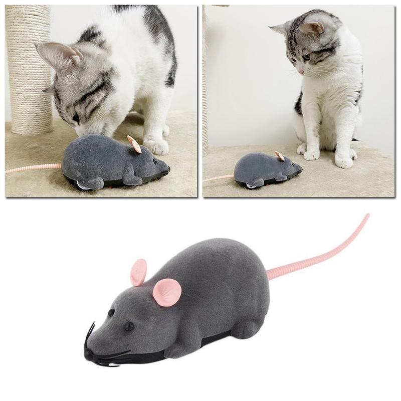 5 Colors Cat Toys Remote Control Wireless RC Electronic Cat For Kitten Toy Simulation Rat Mice Toy Toy Novelty Mous F8J8