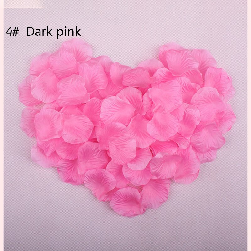 Simulation de mariage 100 pièces * 6 pétales de rose, scène de mariage, disposition de la salle de mariage, décoration en tissu soie, pétales de rose: 4